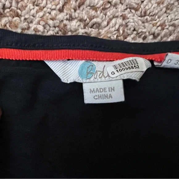 Boden Clemmie Jersey Navy Blue White Embroidered Dress - Picture 10 of 11